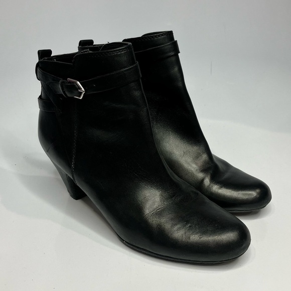 Sam Edelman Maddox black leather ankle boots size 8 - Picture 1 of 6